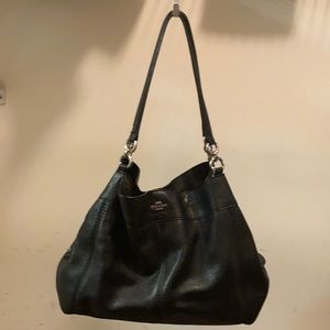 Coach Lexy Black Leather Shoulder Bag